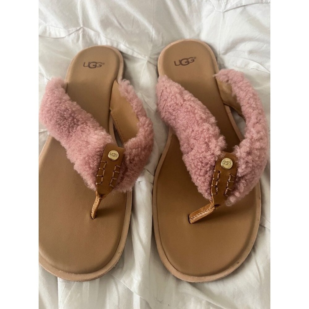 UGG Pink Fur women's sandal